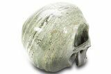 Realistic, Green Zebra Jasper Skull #378743-4